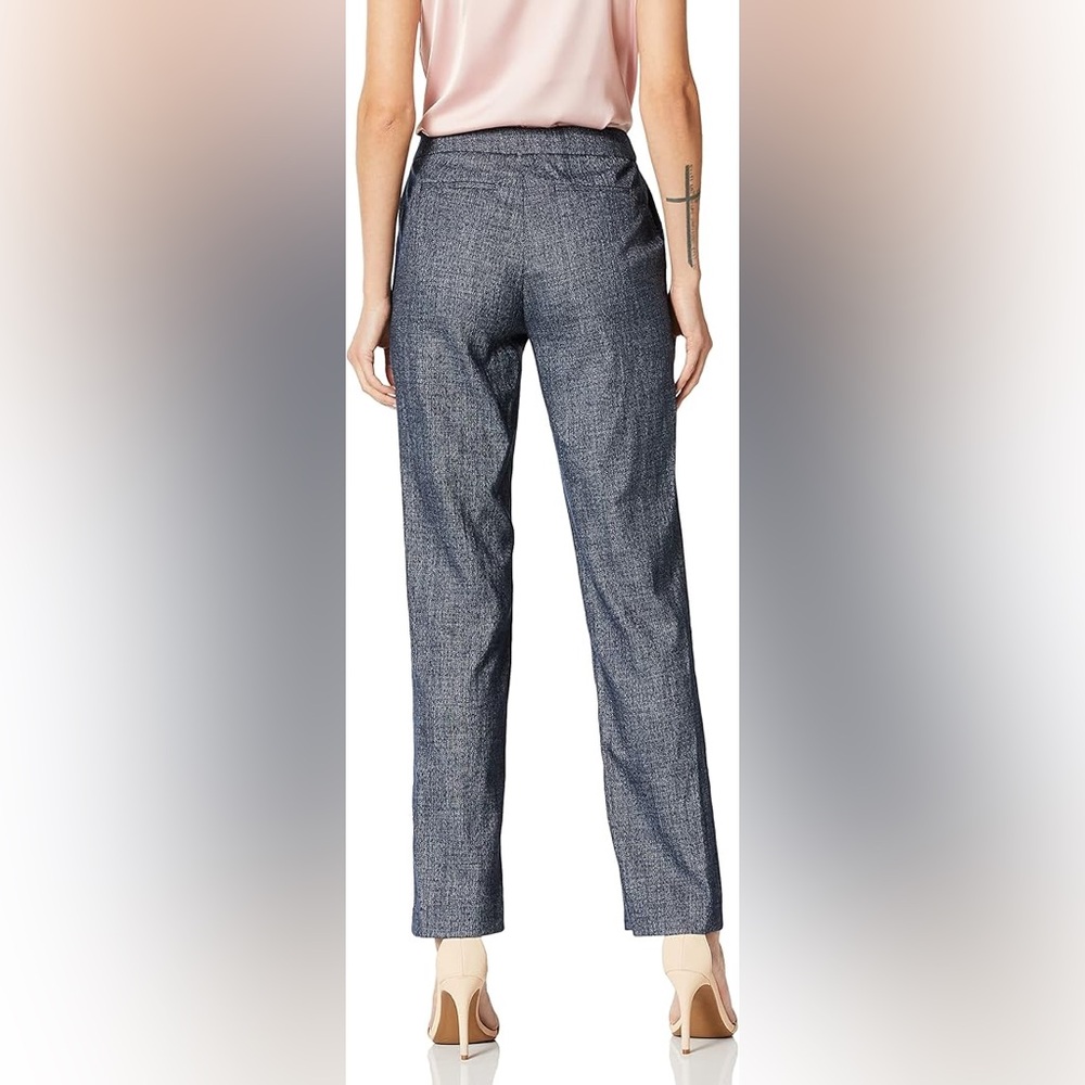 Jones NY Pants Sz 12 SYDNEY Gray Office Career Closet Staple Stretch Comfort - Picture 4 of 10